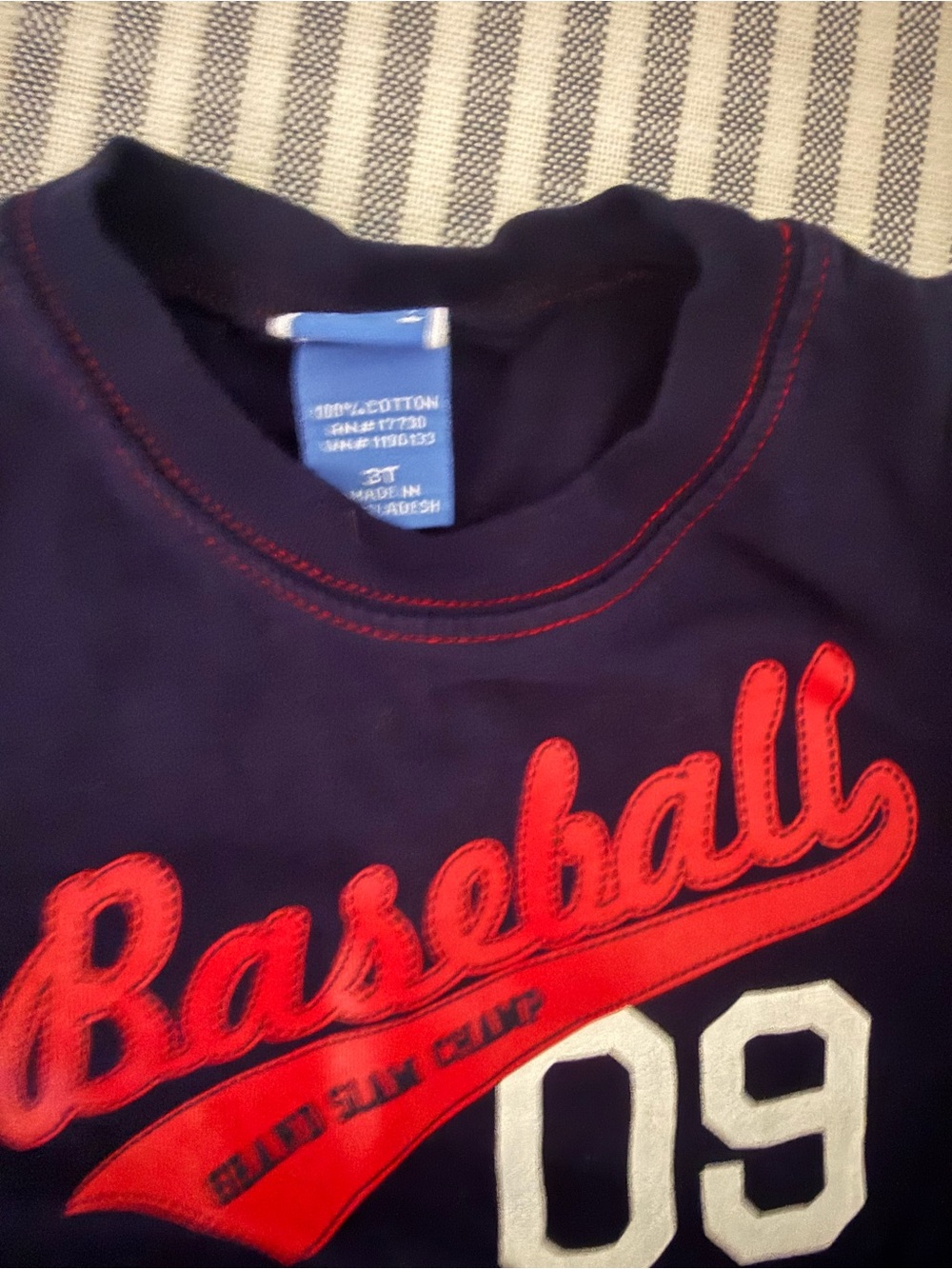 Kids Navy Blue 'Baseball 09' Graphic Tee - Red Accent